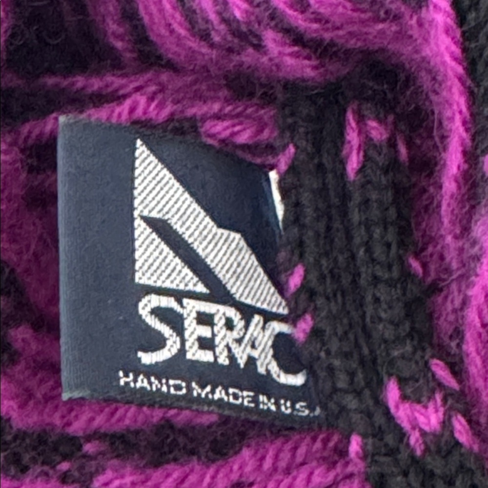 Vintage Serac Beanie Hat Wool Winter Ski Snowboard Colorful USA - Picture 7 of 8